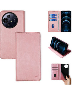 Sonique Vintage Magnet Wallet Θήκη Πορτοφόλι Ροζ Χρυσό (TCL 50 NxtPaper / TCL 50 Pro NxtPaper)