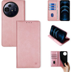 Sonique Vintage Magnet Wallet Θήκη Πορτοφόλι Ροζ Χρυσό (TCL 50 NxtPaper / TCL 50 Pro NxtPaper)