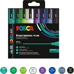Μαρκαδόροι Σετ Blister Uni Posca 8Τεμ. 2.5mm PC-5M Cool