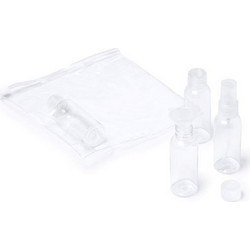 Σετ μπουκάλια ταξιδίου σε τσαντάκι από PVC 19x19εκ