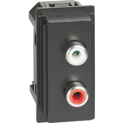 Living Now ΔΙΠΛΗ Πρίζα RCA 1ΣΤ Μαύρο Legrand - KG4269R