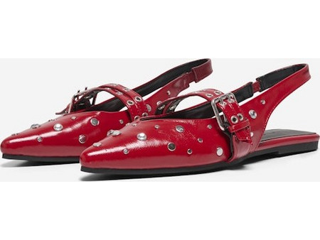 ONLY AURA SLINGBACK BUCKLE BALLARINA 15340903 - Red