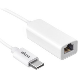 EKON by SBS AUDIO ADAPTOR TYPE C TO LAN FEMALE white