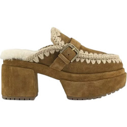 MOU PLATFORM CLOG WITH BUCKLE STRAP MULE ΠΑΠΟΥΤΣΙ MUFW701004A-COG-COGNAC