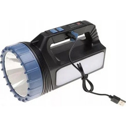 Ηλιακός φακός εργασίας/έκτακτης ανάγκης/camping LED Andowl Q-D691 μαύρο/μπλε
