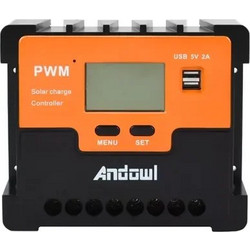 Ρυθμιστής φόρτισης 100A 12/24V PWM Andowl Q-KZ100 - μαύρο, πορτοκαλί