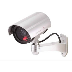 Dummy CCD Ψεύτικη Κάμερα Παρακολούθησης Τύπου Bullet Ασημί