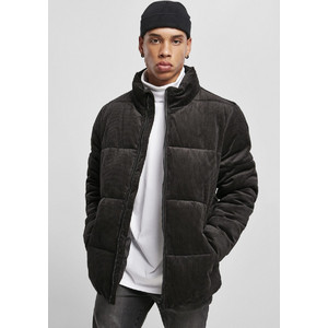 Urban Classics Boxy Corduroy Ανδρικό Μπουφάν Χειμωνιάτικο Puffer Μαύρο TB3811
