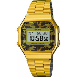 Casio Standard Ψηφιακό Ανδρικό Ρολόι Χρονογράφος με Χρυσό Μεταλλικό Μπρασελέ A168WEGC-5EF