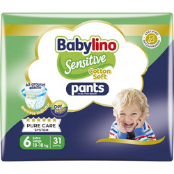 Babylino Sensitive Cotton Soft Pants No6 Extra Large 13-18kg 31τμχ