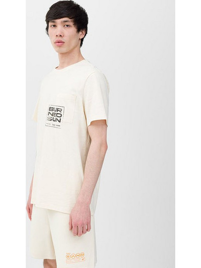 4F Ανδρικό T-shirt Κοντομάνικο Μπεζ