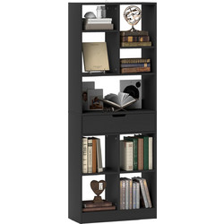 HOMCOM Βιβλιοθήκη 60x26x158cm 836-546V80BK