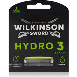 Wilkinson Sword Hydro Ανταλλακτικά Ξυραφάκια με 3 Λεπίδες & Λιπαντική Ταινία 8τμχ