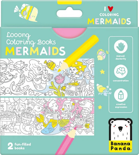 Βιβλίο Ζωγραφικής Long Coloring Books - I Love Colouring Mermaids 4+ ετών