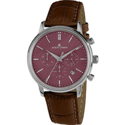 Jacques Lemans Classic Ανδρικό Ρολόι Χρονογράφος με Καφέ Δερμάτινο Λουράκι N-209E