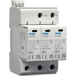 Απαγωγός υπέρτασης T1-T2 3P 12,5kA 1,2kV TNC + Βοηθητική Επαφή - SPA930