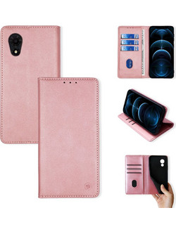 Sonique Vintage Magnet Θήκη Πορτοφόλι (TCL 501 4G) Ροζ Χρυσό