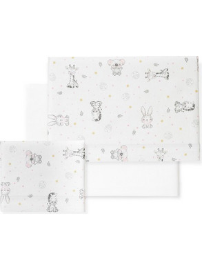 Interbaby Koala Set Σεντόνια Φανέλα White/Pink