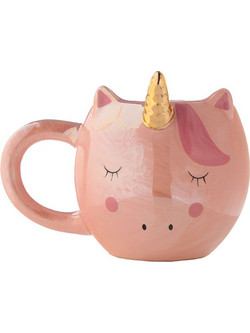 Puckator MUG316 Puckator Κεραμική κούπα 560ml Μονόκερος ροζ