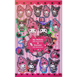 Sanrio Pink Black Party Series Sticker Pack Kuromi & My Melody