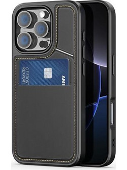Θήκη Δερμάτινη Dux Ducis Apple iPhone 16 Pro Magnetic MagSafe με Stand Rafi II Μαύρο N65810