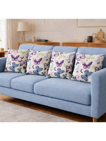 Διακοσμητική Μαξιλαροθήκη 45x45cm Butterfly 4 τεμαχίων ForHome 900453 - For Home
