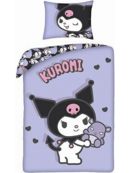 Sanrio: Hello Kitty and Friends - Kuromi with Baku Σετ Παπλωματοθήκης (Παπλωματοθήκη & Μαξιλαροθήκη)