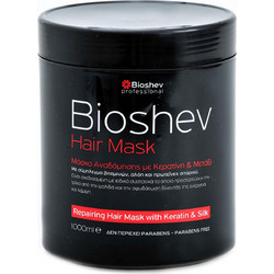 Bioshev Silk & Keratin Μάσκα Μαλλιών Κερατίνης για Επανόρθωση για Ξηρά & Ταλαιπωρημένα Μαλλιά 1lt
