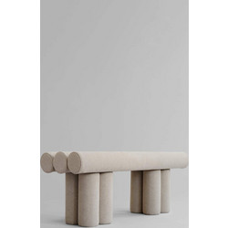 Πάγκος Hiro - Λινό Ύφασμα Sand H48,5 x W39 x L120 cm 101 COPENHAGEN
