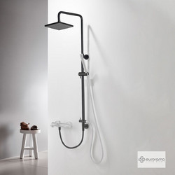 ΚΟΛΩΝΑ ΝΤΟΥΖ Y83-144 εκ. ΜΕ ΚΕΦΑΛΗ 20x20 BLACK MATT