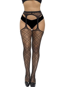 Ophelia's Dream Lingerie - Criss cross pantyhose- 101643