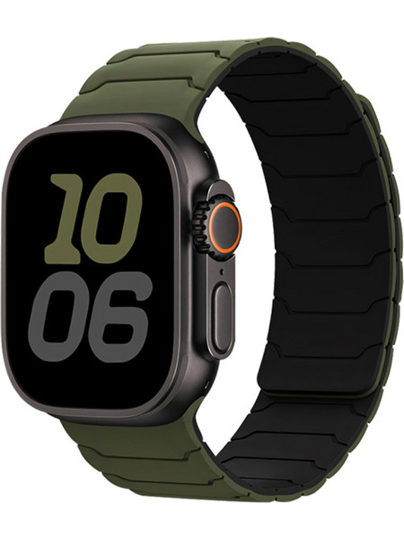 Hoco WA39 Λουράκι Σιλικόνης Khaki / Black (Apple Watch 38 / 40 / 41 / 42mm)
