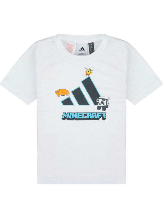 Adidas Minecraft Παιδικό T-Shirt Κοντομάνικο Λευκό KD4434