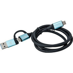 i-tec Braided USB-C to US B-C and USB A Cable Μαύρο 1m (C31USBCACBL)