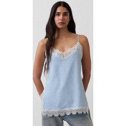 Γυναικείο Αμάνικο Τοπ απο Λινό Μείγμα Sail blue