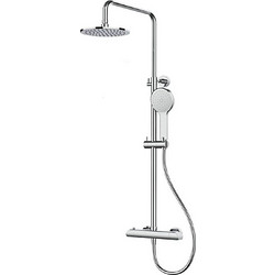 Στήλη ντους Inox με θερμοστατικό μίκτη Moon Shower 45309 45309ΜΟ
