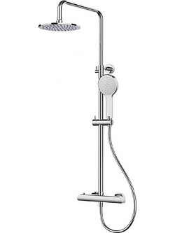 Στήλη ντους Inox με θερμοστατικό μίκτη Moon Shower 45309 45309ΜΟ
