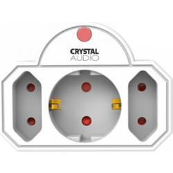 Πολύπριζο Ασφαλείας Crystal Audio SPW21-1300-70 3 Θέσεων Λευκό