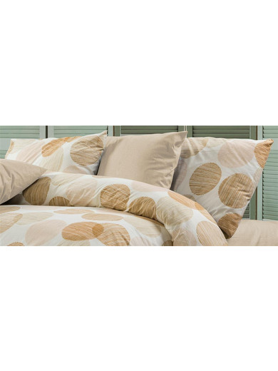Μαξιλαροθήκη Εμπριμέ Κοραλία 465 50X70 Beige 70/30 Cott/Pol Dimcol