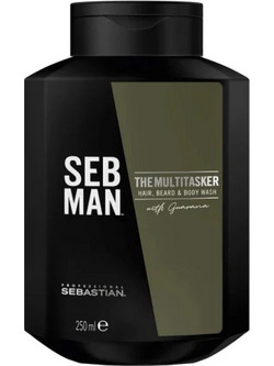 Sebastian Seb Man The Multitasker 3 In 1 Hair Beard Σαμπουάν & Αφρόλουτρο για Επανόρθωση 250ml