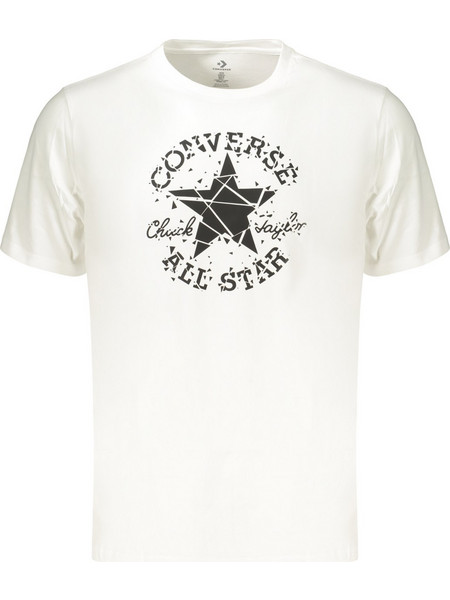 Converse Mens Short-sleeved T-shirt, White CVM6T087_BI100