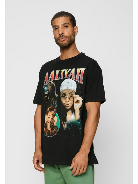 Aaliyah Retro Oversize Tee black