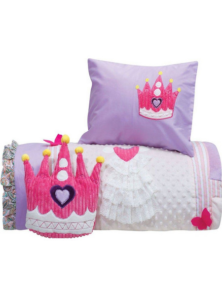 ΣΕΤ ΚΟΥΒΕΡΛΙ-ΜΑΞΙΛΑΡΟΘΗΚΗ-ΛΟΥΤΡΙΝΟ DAS HOME BABY LINE 6398 PRINCESS ΜΩΒ 110X150CM
