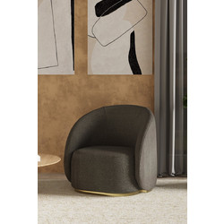Stewe Home Πολυθρόνα Γκρι STE-026847-P26847