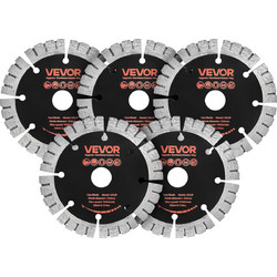 VEVOR Διαμαντόδισκοι Τοίχου 125 mm, 5 Τεμ. 20 mm Άξονας HNTJDP125MM04WUIT001V0