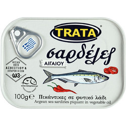 Trata σαρδέλες πικάντικες σε φυτικό λάδι 100g (στραγγισμένο βάρος 70g)