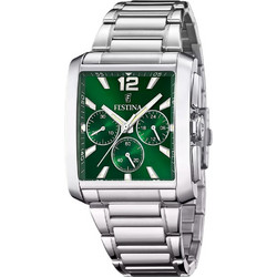 Festina Ανδρικό Ρολόι Χρονογράφος με Ασημί Μεταλλικό Μπρασελέ F20635/3