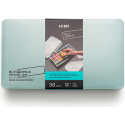 HIMI Twin Cup Jelly Acrylic Σετ 36 Χρωμάτων Pearl Green Case