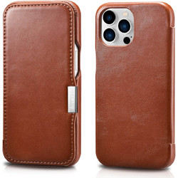 iCarer Vintage Series Side-Open Θήκη Brown (iPhone 13 Pro Max)