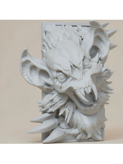 Άβαφη 3D Φιγούρα Book Nook Collection Bat Digital Sculpture για Βάψιμο DIY (Δώρο τα Χρώματα)